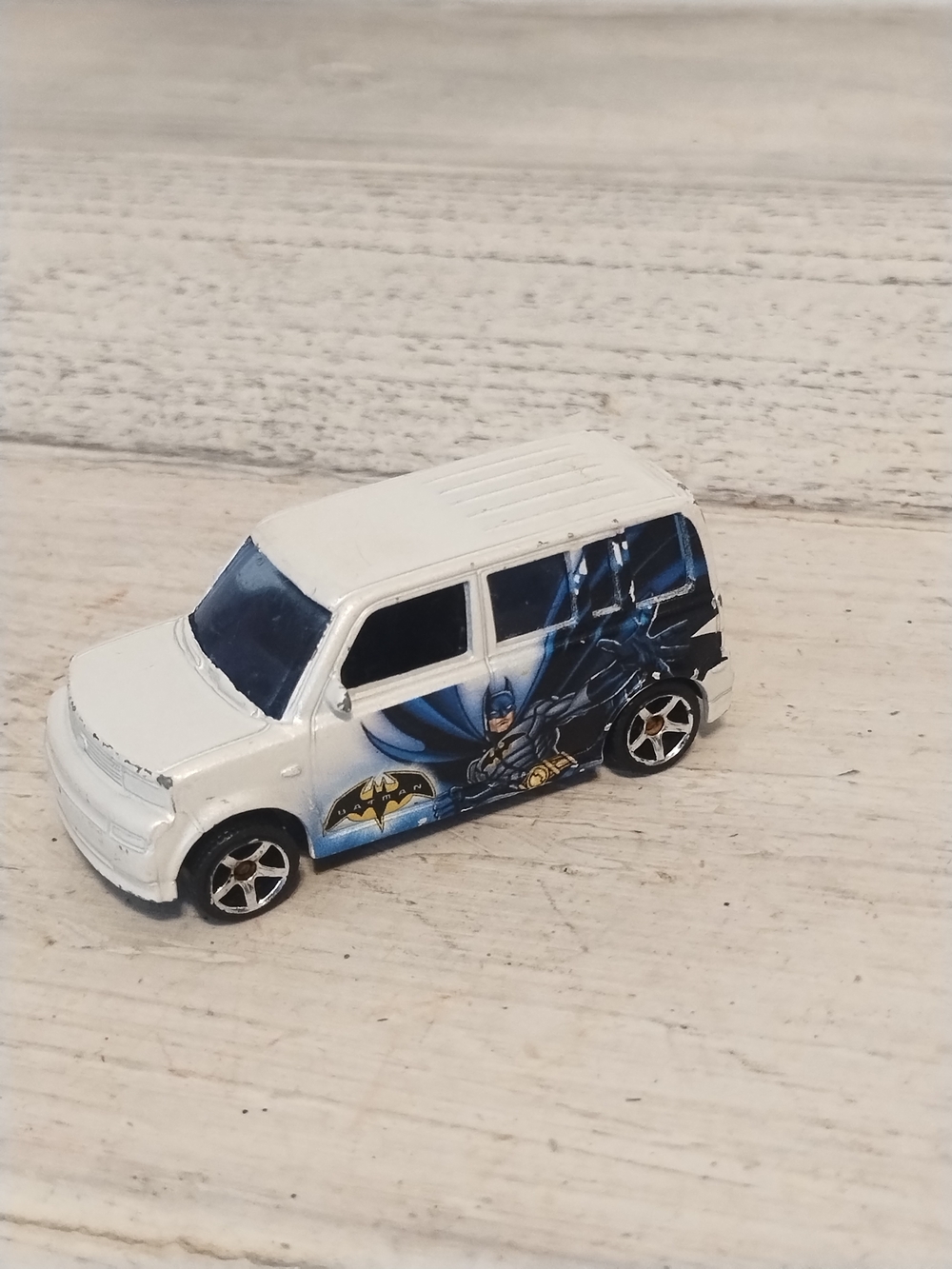 Vintage 2004 Matchbox White DC Comics Batman Scion xB 1:64 Diecast Car